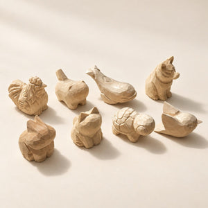 Hand-Carved Wooden Animals Kit