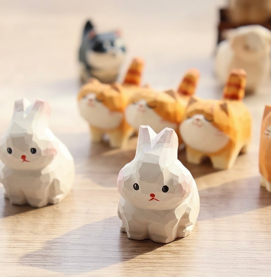 Hand-Carved Wooden Animals Kit