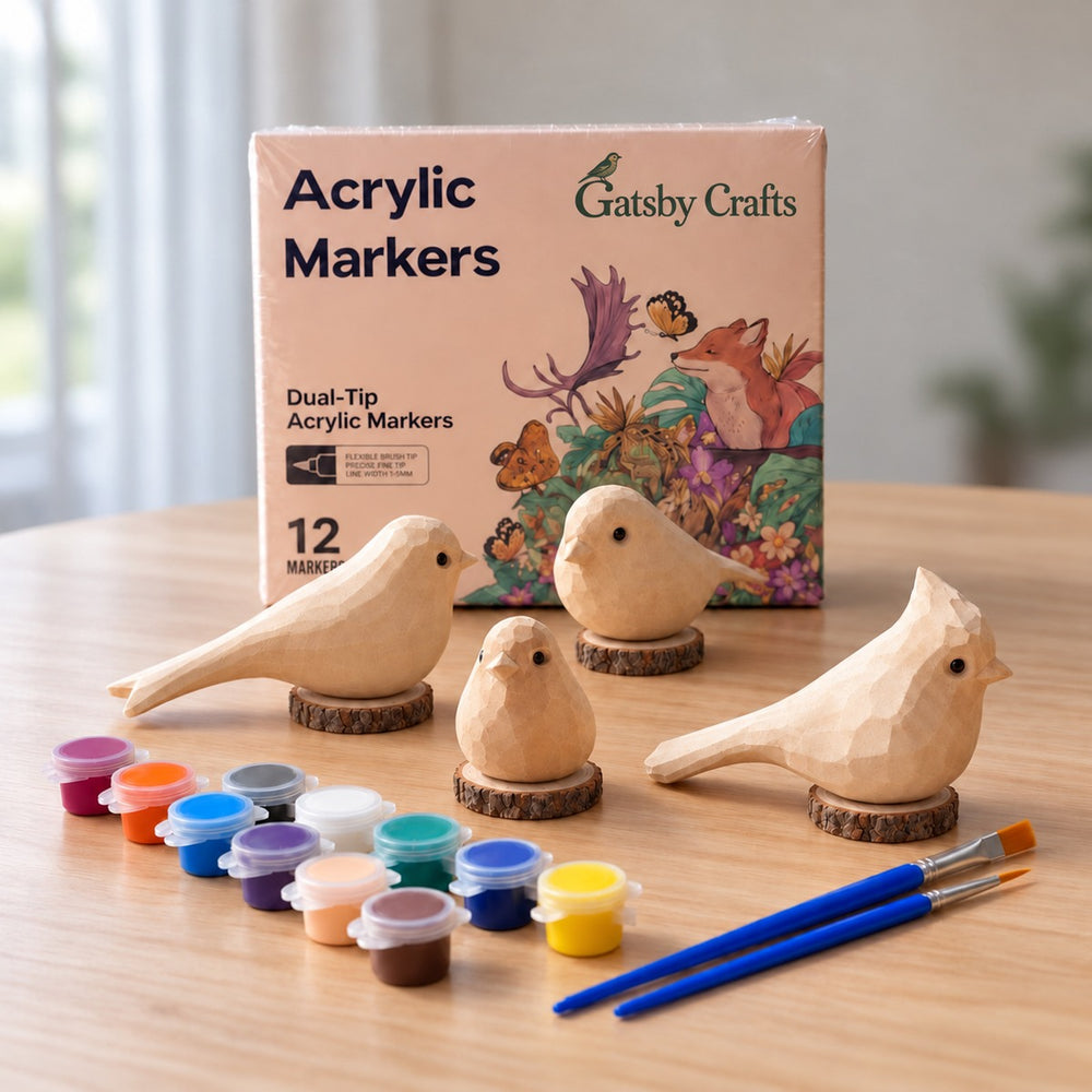 Carved by hand. Painted by you.